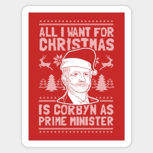 All I Want For Christmas Is Corbyn As Prime Minister Sticker